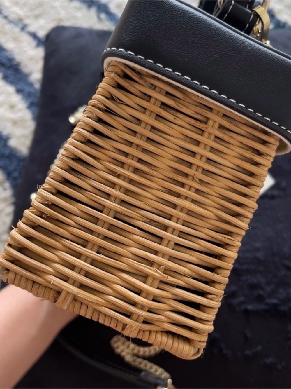 Zara Top Handle Woven Box Bag - Picture 8 of 9